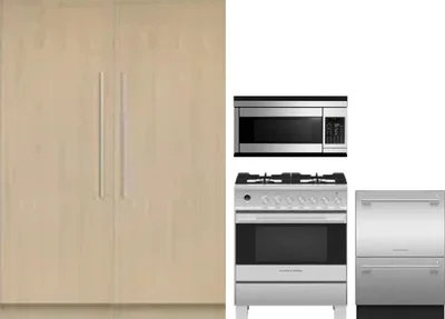 5 Piece Package Includes Refrigerator, Freezer, Range, Microwave And Dishwasher
